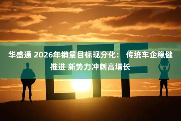 华盛通 2026年销量目标现分化： 传统车企稳健推进 新势力冲刺高增长